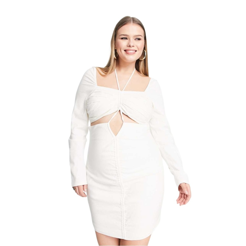 Simmi Ruched Cutout Long Sleeve Dress - Picture 3 of 8